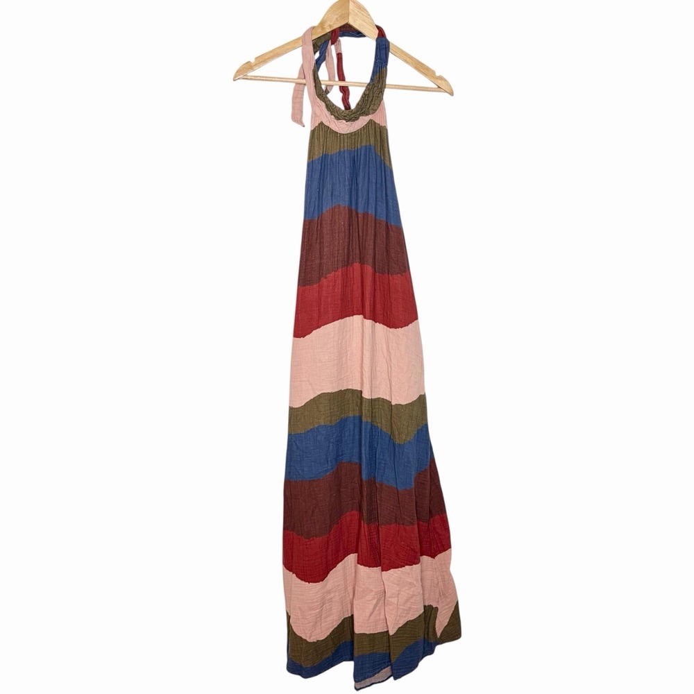 The Odells Striped Maxi Dress Small Boho Coastal Indie Beachy Anthropologie